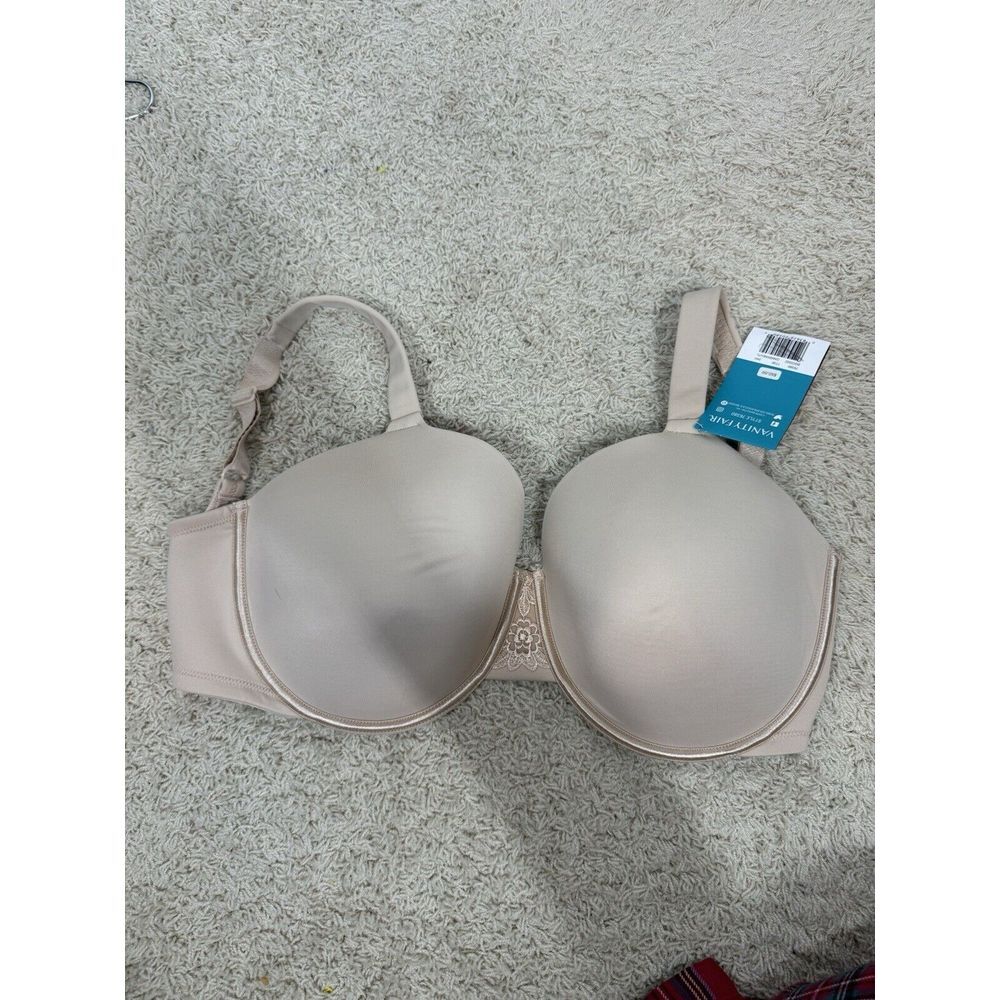Vanity Fair Women's Beauty Back Smoothing Minimizer Bra Damask Neutral Size 34H - Picture 3 of 15